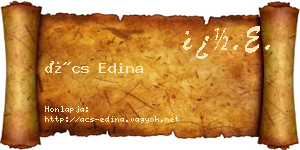 Ács Edina névjegykártya