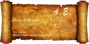 Ács Edina névjegykártya